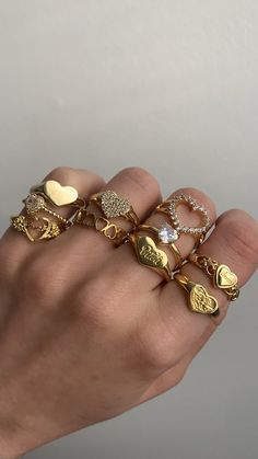 Aesthetic Rings, Let It Shine, Jewelry Accessories Ideas, Love Hurts, Bling Rings, Cute Rings, Hand Jewelry