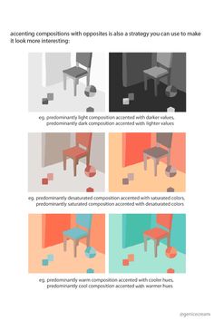 an info sheet describing the different chairs and tables that are available for each individual to use