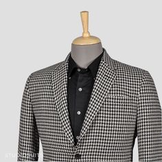 Customer Order Spotlight! Jacket commissioned by our client from Nottinghamshire, United Kingdom. Fabric : Big Houndstooth BW Tweed, Jacket Style : Two, Jacket Cuff Buttons : Two #studiosuits #jacket #tweed #houndstooth #blackandwhite #tweedjacket #menfashion #menswear #mensstyle #patterned #dapper #gentlemanstyle #style #casual #suitjacket #jacketstyle #mensfashioncasual #stylish men #casualfashion Tweed Jacket Style, Custom Suit, Button Jacket, Tweed Fabric, Gentleman Style, Jacket Buttons, Black Button, Tweed Jacket, Stylish Men