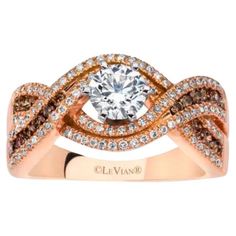 Grand Sample Sale Ring featuring 7/8 cts. Vanilla Diamonds®, 3/8 cts. Chocolate Diamonds® set in 14K Two Tone Gold Luxury Brown Diamond Jewelry, Kay Jewelry Zales, Chocolate Diamonds Rings, Chocolate Diamond Rings, Levian Chocolate Diamonds Rings, Chocolate Diamond Ring Engagement, Chocolate Diamond Ring, Levian Chocolate Diamonds, Levian Jewelry