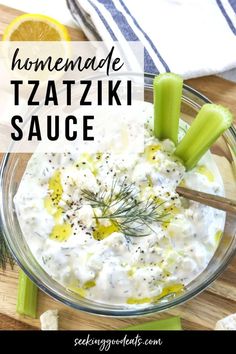 this homemade tzatzziki sauce is the perfect side dish for any holiday gathering