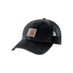 The Carhartt Mesh-Back Cap is a cool and comfortable choice for everyday wear. Great for work or play, this Carhartt hat is constructed of 100% cotton washed canvas up front and 100% polyester mesh in back. A Carhartt Force sweatband fights odor and FastDry technology wicks away moisture. Featuring a Carhartt logo sewn on the front, the light-structured, low-profile Carhartt Mesh-Back Cap has a snapback closure for an adjustable fit. Imported. Manufacturer style #: 100286.   100% cotton washed c Carhartt Hat, Carhartt Logo, Logo Sewing, Club Card, Wicks, Good Brands, Logo Embroidered, Low Profile, Hats For Men