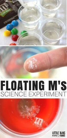 the science experiment for floating m's is fun