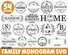 the family monogram svg bundle