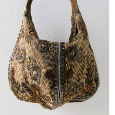 Beaded Hobo Style. Gorgeous Embellishments Make This One Of A Kind Bag So Versatile. Wear With Jeans Or An Evening Dress Good Used Conditions. Questions, Comments Welcome. No Returns. Embellished Tote Shoulder Bag For Everyday Use, Embellished Shoulder Bag For Everyday Use, Bohemian Handheld Embellished Bag, Bohemian Embellished Tote Shoulder Bag, Brown Embellished Shoulder Bag For Everyday Use, Bohemian Embellished Shoulder Bag For Everyday, Bohemian Tote Bags For Evening, Bohemian Gold Embellished Bags, Vintage Embellished Bag For Everyday Use