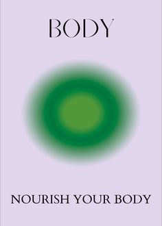 a book cover with an image of a green circle in the center and words that say body