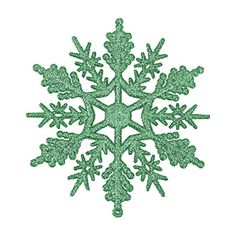 a green snowflake on a white background