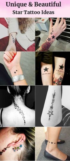 Star And Flower Tattoos For Women, Stars Wrist Tattoos For Women, Cover Up Star Tattoo Ideas, Stars Tattoo Designs For Women, Star Arm Tattoos For Women, Hand Star Tattoos For Women, Stars On Wrist Tattoo, Star Tatoos Woman, Star Tattoo Women