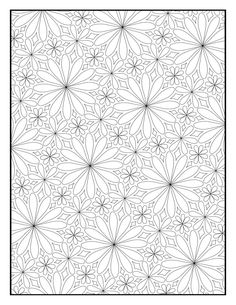 a coloring page with flowers in black and white