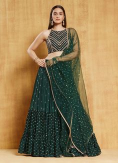 Green Lehenga Choli, Pakistani Lehenga, Sabyasachi Lehenga, Indian Lehenga Choli, Floral Lehenga, Sequence Embroidery, Wedding Lehenga Choli, Bollywood Lehenga, Lengha Choli