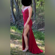 Excellent Condition. Worn Once For A Few Hours. Dress Has Been Altered Near The Bust Area And Back But Can Be Let Out If Needed Reasonable Offers Will Be Considered Model Is 5’4” 125lbs Red Jovani Prom Dress, Jovani Prom, Prom Dresses Jovani, Jovani Dresses, Dresses Red, Prom Dress, Red Dress, Prom Dresses, Prom