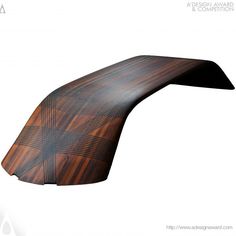 an artistically designed wooden surfboard is shown in this graphic art rendering, it appears to be made from wood