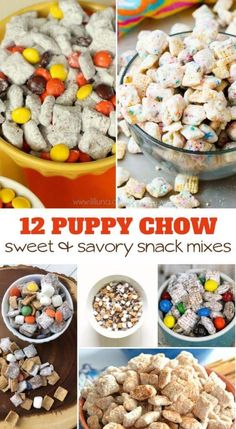 sweet and savory snack mixes for puppy chow