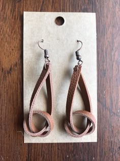 Knotted Earrings, Hammered Hoop Earrings