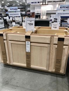 the kitchen cabinets are for sale at the store