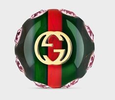 ad eBay - This pin features a round resin build in green with a red stripe down the center, the iconic GG logo in gold hardware, pink crystals bordering the circumference, and classic backing. Looks very nice wearing this pin on your blazer, shirts, or jacket! Gucci Brooch, Style Web, Gucci Store, Gucci Gifts, Gucci Jewelry, Gucci Vintage, Crystal Trim, Gg Logo, Bridesmaid Jewelry Sets