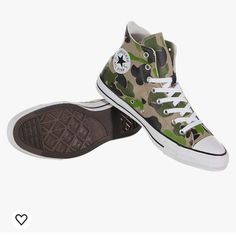 Brand New Camo High Top Converse. Never Worn. Only Thing Is One Shoe Lace Has A Stain Spot From Storage. Not Sure What It Is Im Sure You Could Wash Them Or Get A New Pair. Bought Them For My Son And He Out Grew Them Before He Had A Chance To Wear Them. Casual Leather Camouflage Sneakers, Casual Camouflage Leather Sneakers, Camouflage Leather Sneakers With Round Toe, Leather Camouflage Sneakers With Round Toe, High Top Converse, Shoes Converse, Shoe Lace, Converse High Tops, Converse Shoes