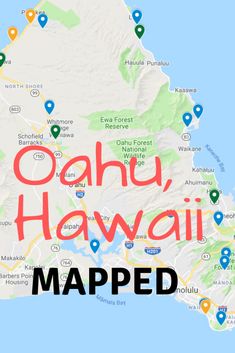 a map with the words kaua, hawaii on it