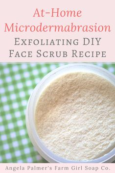 Diy Facial Products, How To Make Face Exfoliator, Face Exfoliate Diy Scrubs, Home Exfoliating Scrub Face, Facial Exfoliator Diy, Diy Microdermabrasion At Home, Natural Exfoliating Scrub Face Easy Diy, Diy Exfoliating Face Scrub For Acne, Home Made Scrubs Face Exfoliate