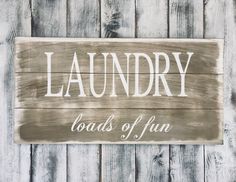 Large Laundry Sign - Rustic Laundry Sign - Oversized Sign - Red Roan Signs | Custom Rustic Home Decor Rustic Decor Bathroom, Laundry Room Decor Signs, Rustic Laundry, Rustic Laundry Rooms, Laundry Room Wall Decor, Laundry Sign, Kitchen Wall Hangings, Basement Laundry, Wood Signs For Home