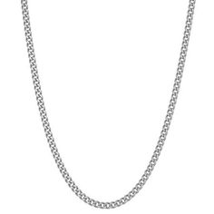 Features: Nickel Free, Quick ShipJewelry Closure: Lobster ClaspLink Construction: SolidMetal Color: WhiteChain Length: 18 InchChain Width: 1.7 MillimetersChain Construction: CurbCare: Wipe CleanMetal: Sterling SilverNecklace Type: Chain NecklacesCountry of Origin: Imported Silver Chain For Men, Curb Chain Necklace, Watch Chain, Necklace Online, Silver Chain Necklace, Chains For Men, Necklace Sizes, Curb Chain, Link Necklace