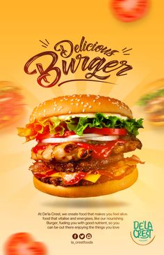 an advertisement for deli cheese burgers