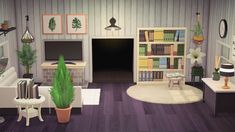 a living room filled with lots of furniture and bookshelves