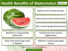 the health benefits of watermelon are shown in this graphic above it's description