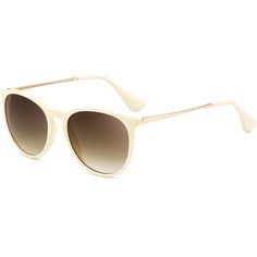 Polarized Beige Sunglasses With Gradient Lenses For Beach, Beige Sunglasses For Summer Beach, White Polarized Summer Sunglasses, White Polarized Sunglasses For Summer, White Summer Sunglasses With Uv Protection, Casual Beige Polarized Sunglasses, Cream Sunglasses With Tinted Lenses For Beach, Casual Beige Sunglasses For The Beach, Beige Tinted Sunglasses For The Beach