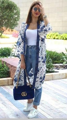 Elegantes Outfit Damen, Chique Outfit, Fashion Attire, Spring Outfits Casual, Kimono Fashion