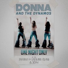 the poster for donna and the dymmos'one night only