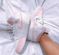 Thanks for stopping by beautiful My items are made to show positivity and uplift others Custom Baby Pink Nike Air Jordan 1's Sneakers  S * I * Z * I * N * G * Please pick your size from the drop down Men's Women's Youth  If you would like a kid size, Let me know! *Please note, some women sizes are replaced with youth depending on availability* Questions about your order? I am a message away Quince Shoes, Sepatu Air Jordan, Custom Air Jordan 1, Dr Shoes, Basket Style, Jordan Shoes Girls, All Nike Shoes, Nike Air Shoes, Cute Nike Shoes