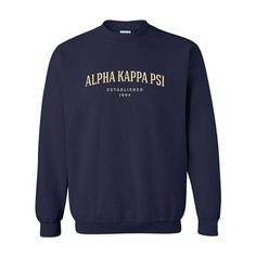 Officially Licensed Crewneck Sweatshirt for Alpha Kappa Psi. Your order will be printed & made to order in 3-7 business days once you have placed your order!Â Your new go to crewneck sweatshirt. This staple sweatshirt is soft and lightweight, with the right amount of stretch. It's comfortable and flattering for all. It's comfortable and flattering for all. Â â€¢ 50% airlume combed and ringspun cotton and 50% polyester Â â€¢ Heather Sport color is 60% combed and ring-spun cotton, 40% polyesterÂ Â Sigma Tau Gamma, Kappa Alpha Order, Alpha Kappa Psi, Phi Kappa Psi, Pi Shirt, Delta Sigma Phi, Sigma Alpha Iota, Phi Theta Kappa, Sigma Phi Epsilon