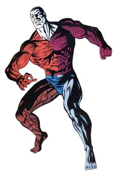 an image of a man in the form of a spider - man with red and blue colors