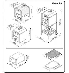 the drawing shows an oven, stove and sink with measurements for each item in this diagram