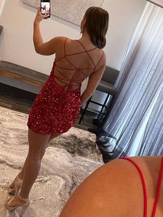 Sexy Homecoming Dress 2023 Criss-cross Tight Sparkly Short Party Gown – Yelure Gold Heels Red Dress, Red Formal Dress Short, Hocoming Dresses, Dark Red Hoco Dress, Short Red Dress Formal, Red Hoco Dress, Red Hoco, Short Mini Dresses, Burgundy Homecoming Dress