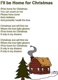 a christmas poem with an image of a cabin