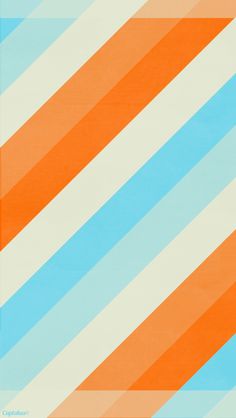 an orange, blue and white striped background