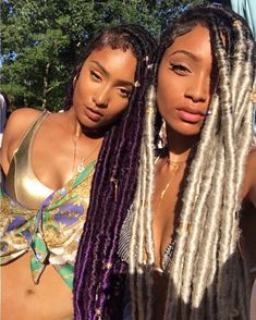 White Faux Locs, Waist Length Locs, Locs Purple, Marley Locs, Faux Dreads, Locks Hair, Afro Braids, Head Art