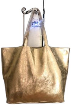 Rock Chic, Gold Sparkle, Gold Leather, Leather Tote Bag, Italian Leather, Leather Tote, Leather Shoulder Bag, Shoulder Bag, Tote Bag