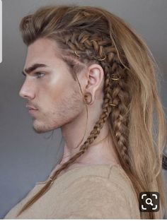 son to Gulliver (greed) and Juliani (liberality) Bennett Viking Braids, Viking Hair, Men's Long Hairstyles, Drawing Hair, Mens Braids, Faux Hawk, Hair Reference, Long Hair Styles Men