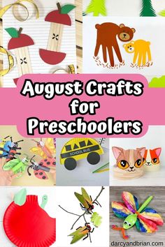 Explore a curated selection of August crafts for preschoolers perfect for fostering creativity and development. These back-to-school and summer projects are designed to excite and engage young learners, making the transition to the new school year seamless. Useful as teaching resources and lesson planning ideas that incorporate fun summer activities. Ideal for parents, educators, and caregivers looking for creative activity plans and preschool-friendly projects. Creative Arts Activities For Preschool, August Crafts For Kids, June Crafts, August Crafts, Crafts For Kids Easy, Pencil Crafts, Crafts For Preschoolers, Insect Crafts