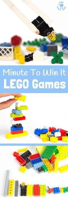 the lego game is being played by someone with their hands on it and there are several pieces