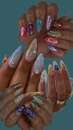 Beach Nails, Swag Nails, Nails Inspiration, Pretty Nails, Cute Nails, Press On Nails, Nail Inspo