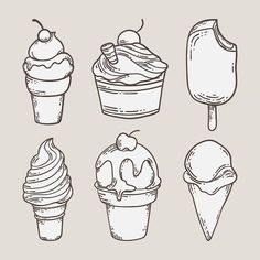 different kinds of ice creams