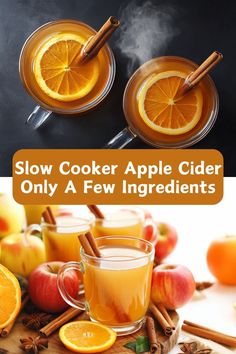 Easy crockpot apple cider with simple ingredients, perfect for fall Mulled Apple Cider Recipe, Cider Drink Recipes, Hot Apple Cider Recipe, Slow Cooker Apple Cider, Apple Cider Drink, Mulled Apple Cider, Slow Cooker Apple, Cider Drinks, Apple Cider Recipe