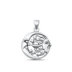 Sterling Silver Moon Sun Star Pendant High Polished Charm 925 New Jewelry Female Unisex All our silver jewelry is crafted from .925 silver also commonly referred to as sterling silver. Sterling silver is the standard for beautiful high-quality silver jewelry and cannot be replicated by lower priced silver plated jewelry. It is 92.5% pure silver, mixed with alloys to add strength and durability to stand the test of time. Keep your fine jewelry shiny and elegant by storing it properly. Jewelry nee Silver Moon, Silver Plated Jewelry, Star Pendant, Pure Silver, Womens Watches, Womens Necklaces, 925 Silver, Jewelry Watches, Jewelry Box