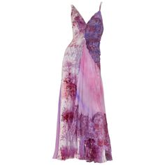 New Atelier Versace Velvet Lace Watercolor Purple/Pink Dress Gown S/S 1994 Collection Purple and Pink Watercolor Crushed Velvet and Lace, Corset Style, Fully Lined, Side Zip Closure. Measurements: Length - 60 inches, Bust - 32", Waist - 25". New with original box - was never worn. Listing code: 05201954581700958 Pink Dress Gown, Lace Watercolor, Pink And Purple Dress, Purple Clothes, Pink Purple Dress, Purple Summer Dress, Versace Pink, Pink Gown, Atelier Versace