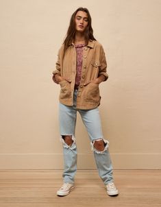 AE Corduroy Shacket Button Down Shacket Outfit, Shacket Outfit, Corduroy Shacket, Style Ideas, American Eagle Outfitters, Women's Jeans, Button Up Shirts, American Eagle, Button Up