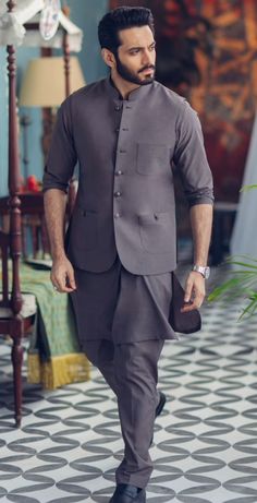 Waistcoat Designs, Boys Kurta Design, Tere Bin, Wahaj Ali, Mens Kurta Designs, Boys Kurta, Sajal Ali, Mens Kurta, Mens Fashion Blazer